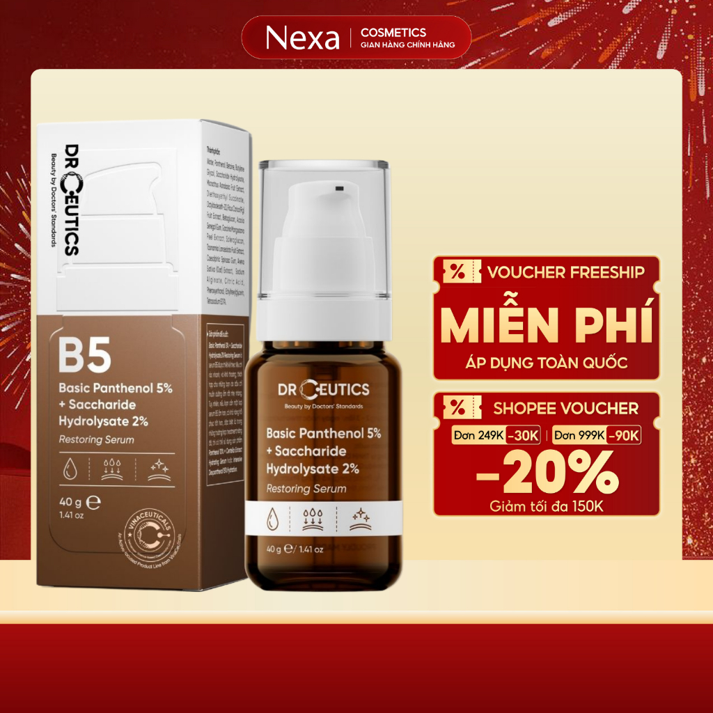 DrCeutics Serum Phiên Bản Nâng Cấp Basic Panthenol 5% & Saccharide Hydrolysate 2% (B5 basic - B5 10%