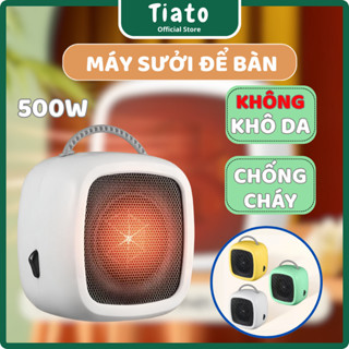  Máy sưởi mini để bàn quạt sưởi mini cầm tay để bàn công suất 500W nhỏ gọn tiện lợi TIATO STORE 