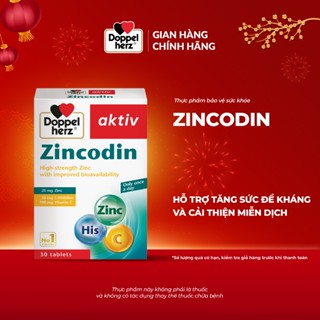  Viên uống bổ sung kẽm Doppelherz Zincodin hỗ trợ tăng sức đề kháng  Hộp 30 viên  