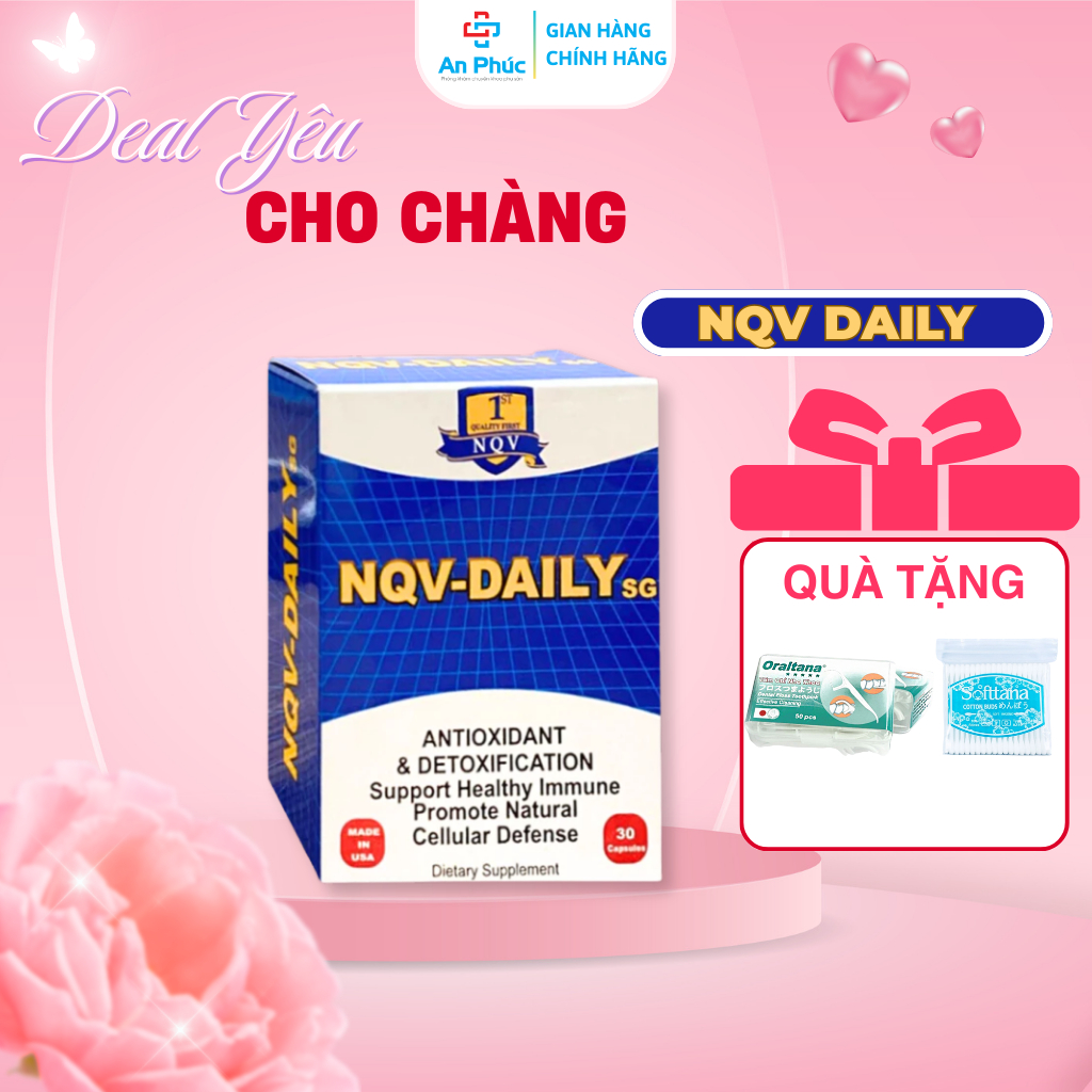 Viên uống NQV DAILY Hộp 30 Viên - Cải Thiện Sinh Sản, Hỗ Trợ Chống Oxy Hóa