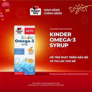  Siro omega 3 cho bé Doppelherz Kinder Omega-3 Syrup hỗ trợ phát triển não bộ và thị lực cho bé 