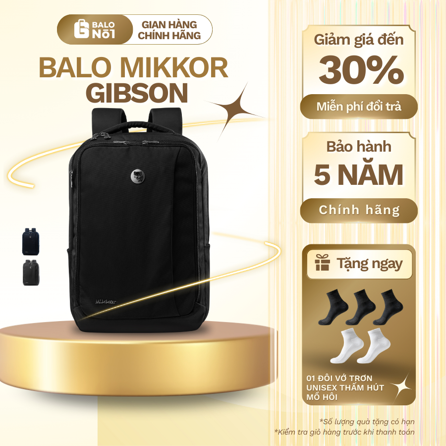 Balo Laptop Cao Cấp Mikkor The Gibson Backpack