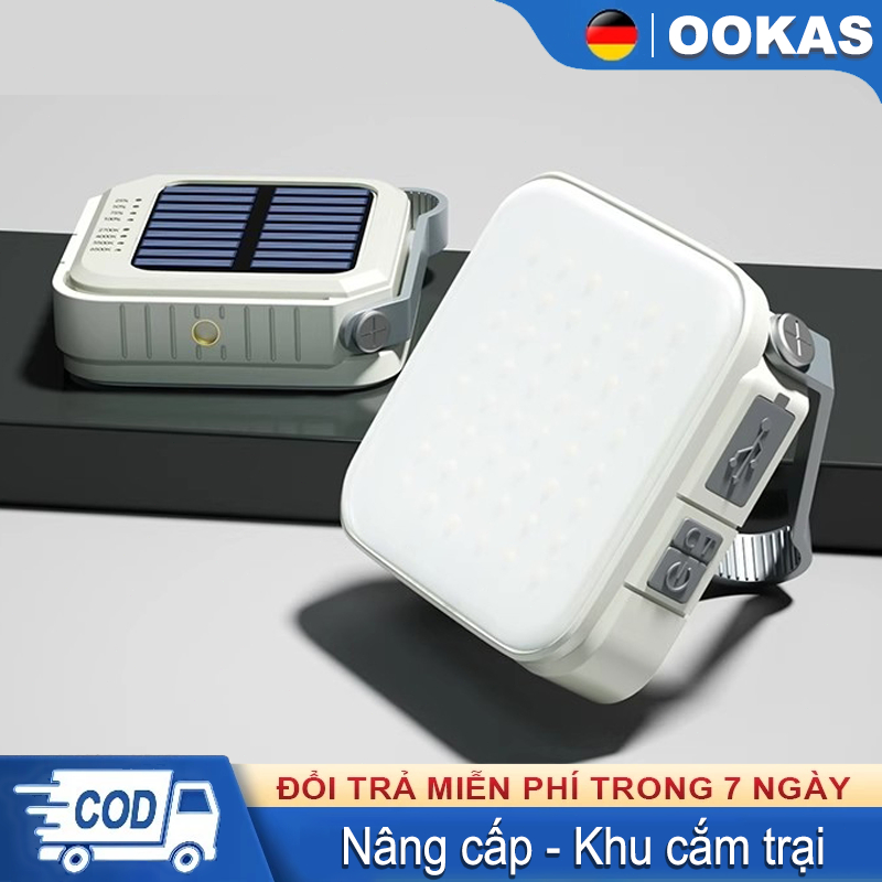 OOKAS Năng lượng mặt trời Đèn,cắm trại siêu sáng, Đèn LED Năng Lượng Mặt Trời Đa Năng Cầm Tay
