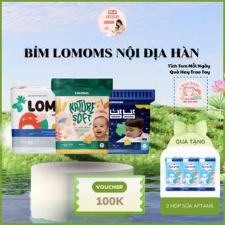   KÈM QUÀ  COMBO 4 Tã Bỉm quần Lomoms Nature Soft  Air KiKi nội địa Hàn Quốc thoáng khí 2 chiều an toàn cho bé 