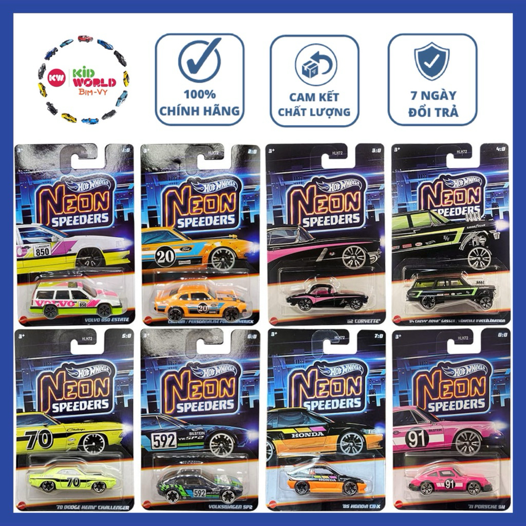 Xe mô hình Hot Wheels Neon Speeders Series 2026.