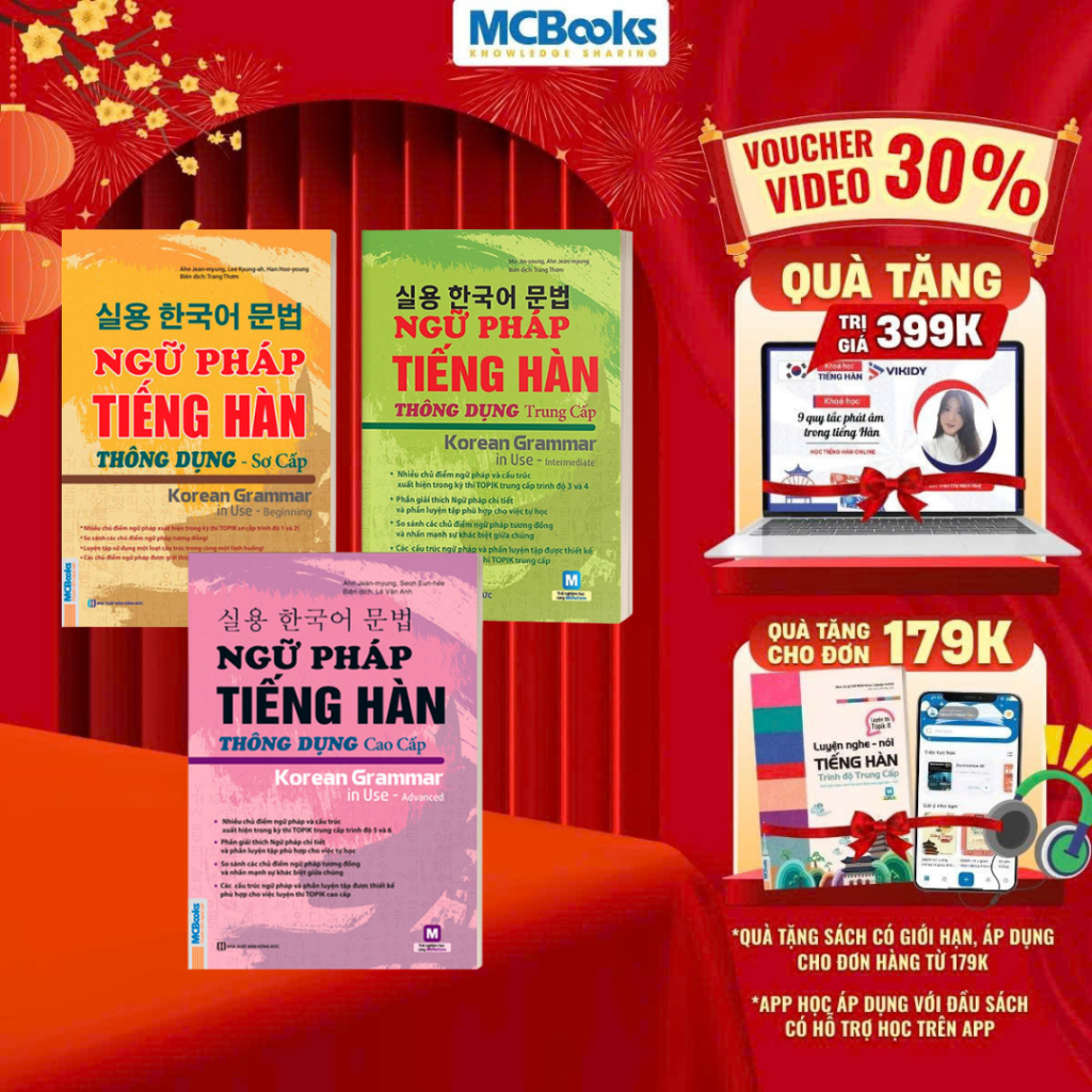 Sách - Combo Ngữ Pháp Tiếng Hàn Thông Dụng