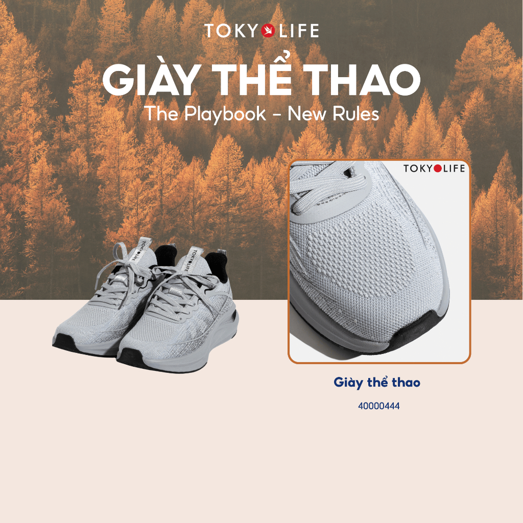 Giày thể thao nam TOKYOLIFE êm chân siêu nhẹ 40000444