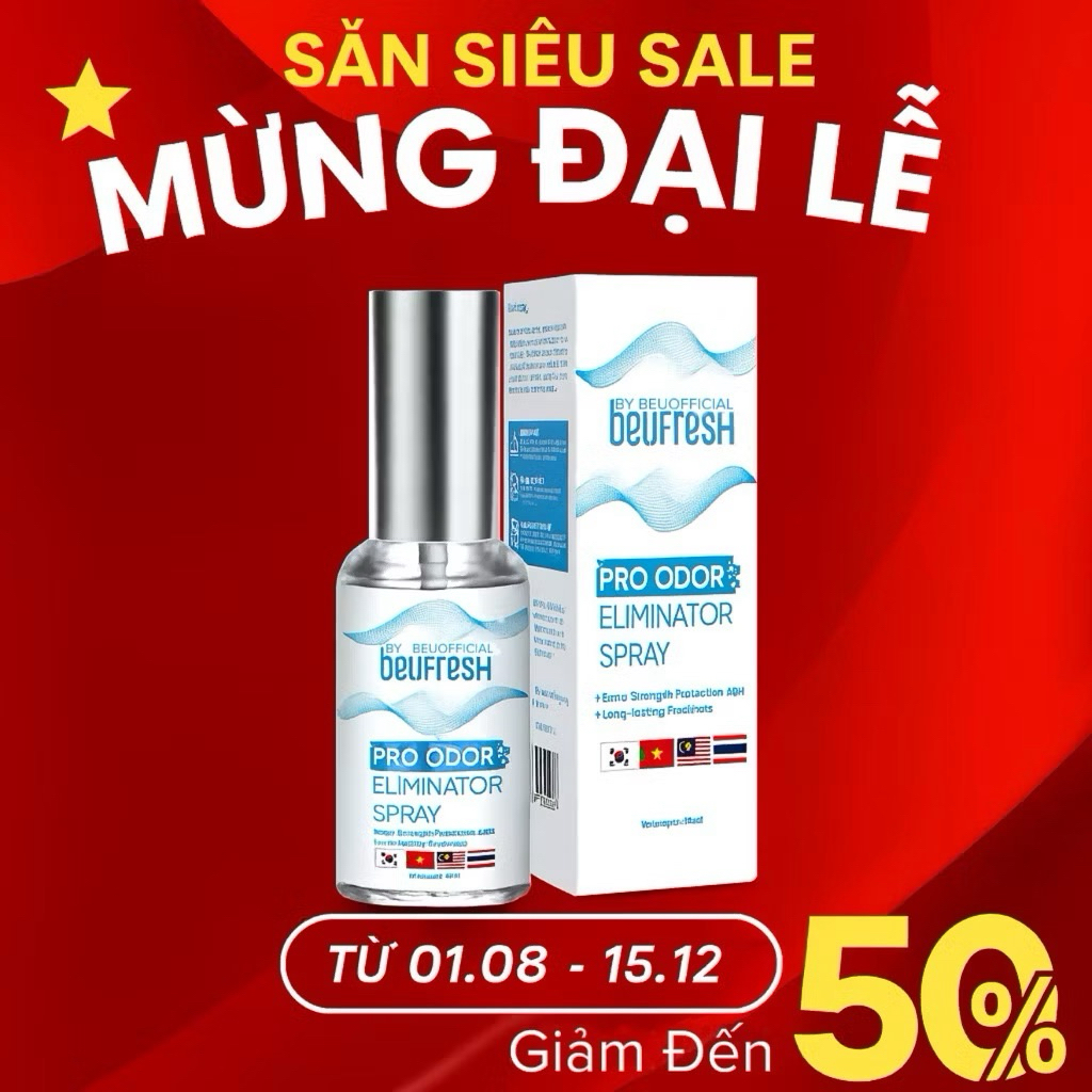 Xịt khử mùi toàn thân, lăn khử mùi BEUFRESH ngăn tiết mồ hôi, hạn chế mùi cơ thể 30ml