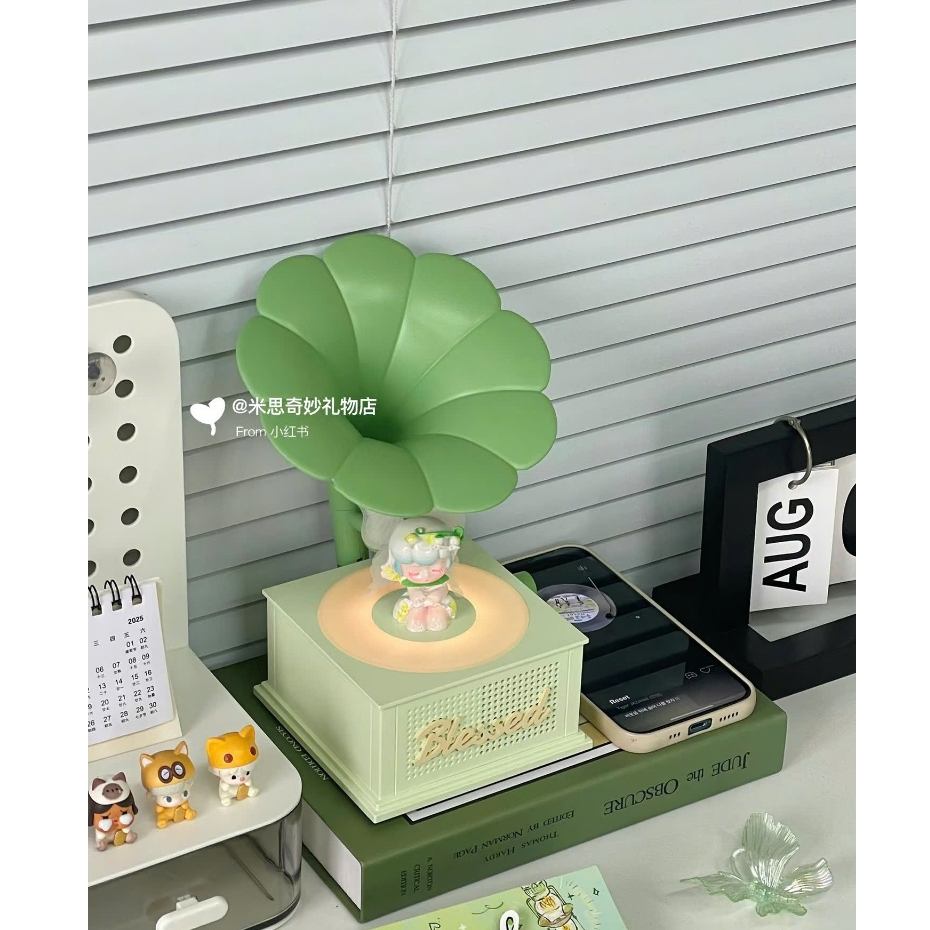 [Màu mới] Loa kèn Blessed XANH LÁ 2026 - Loa cổ điển bluetooth mô phỏng đĩa than - Quà tặng bạn gái