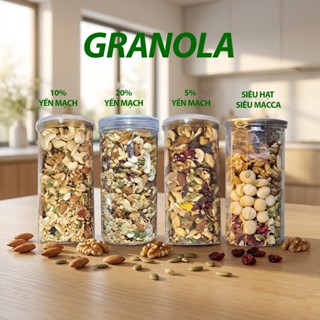 Granola (VIP), ăn kiêng ngũ cốc giảm cân dinh dưỡng eat clean không đường, healthy food