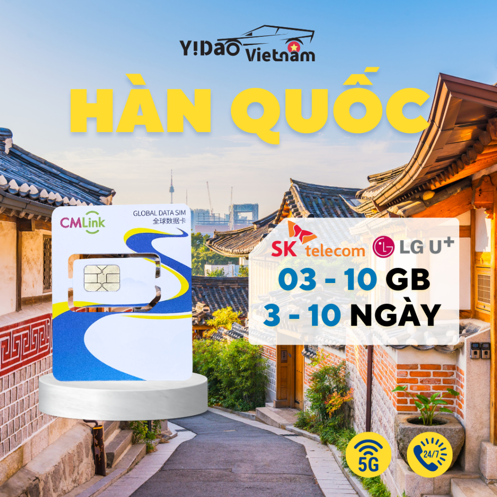 Sim du lịch Hàn Quốc không giới hạn dung lượng, sim Hàn Quốc nhà mạng SKT tốc độ cao