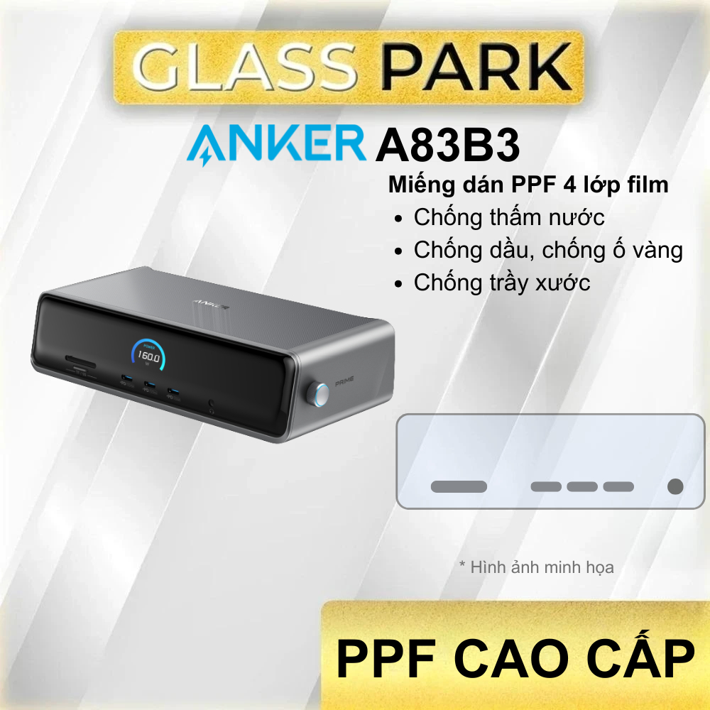 Miếng dán PPF cao cấp bảo vệ Anker A83B3 4 lớp film bền bỉ, chống trầy xước hiệu quả
