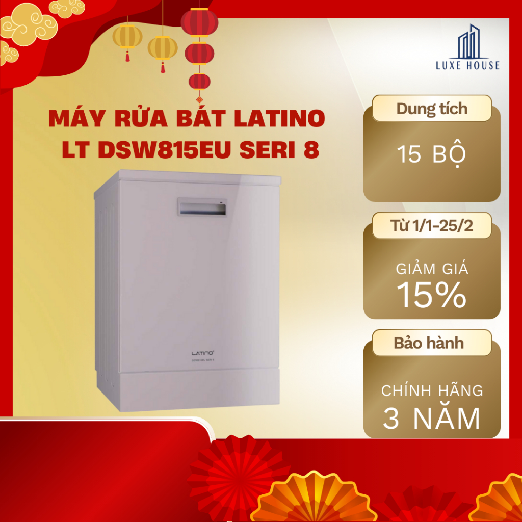 Máy rửa bát Latino LT DSW815EU Seri 8
