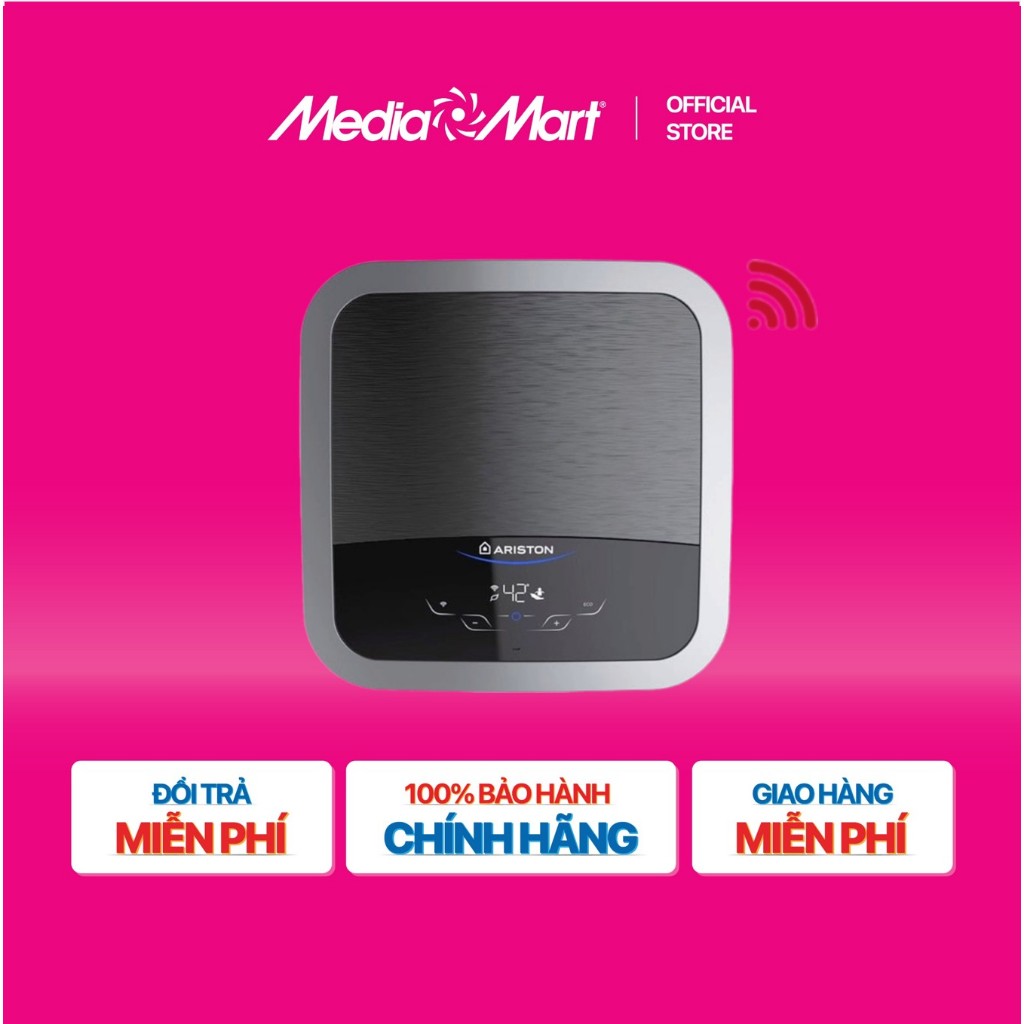 [MEDIAMART] - Bình nóng lạnh gián tiếp Ariston 30L AN2 30TOP WIFI - FREESHIP,Bảo hànhchínhhãng