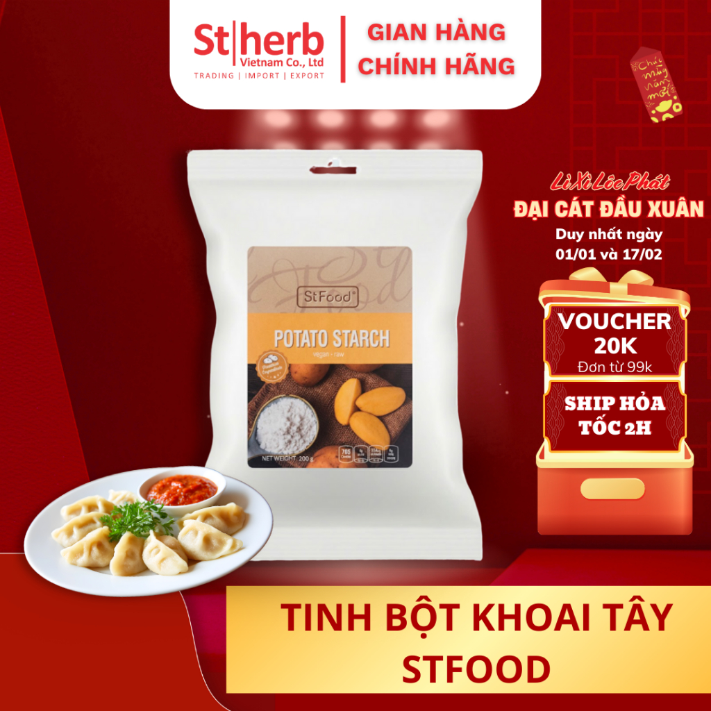 Tinh Bột Khoai Tây Tự Nhiên StFood Nguyên Liệu Làm Bánh, Nấu Ăn, Tiện Lợi 200 - 400G