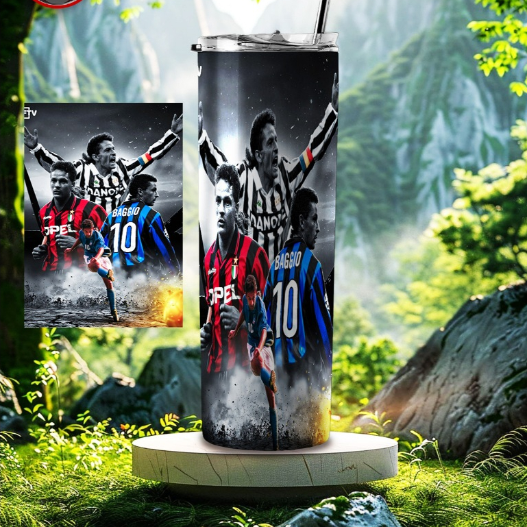 LY GIỮ NHIỆT CAO CẤP IN HÌNH ROBERTO BAGGIO MẪU 2