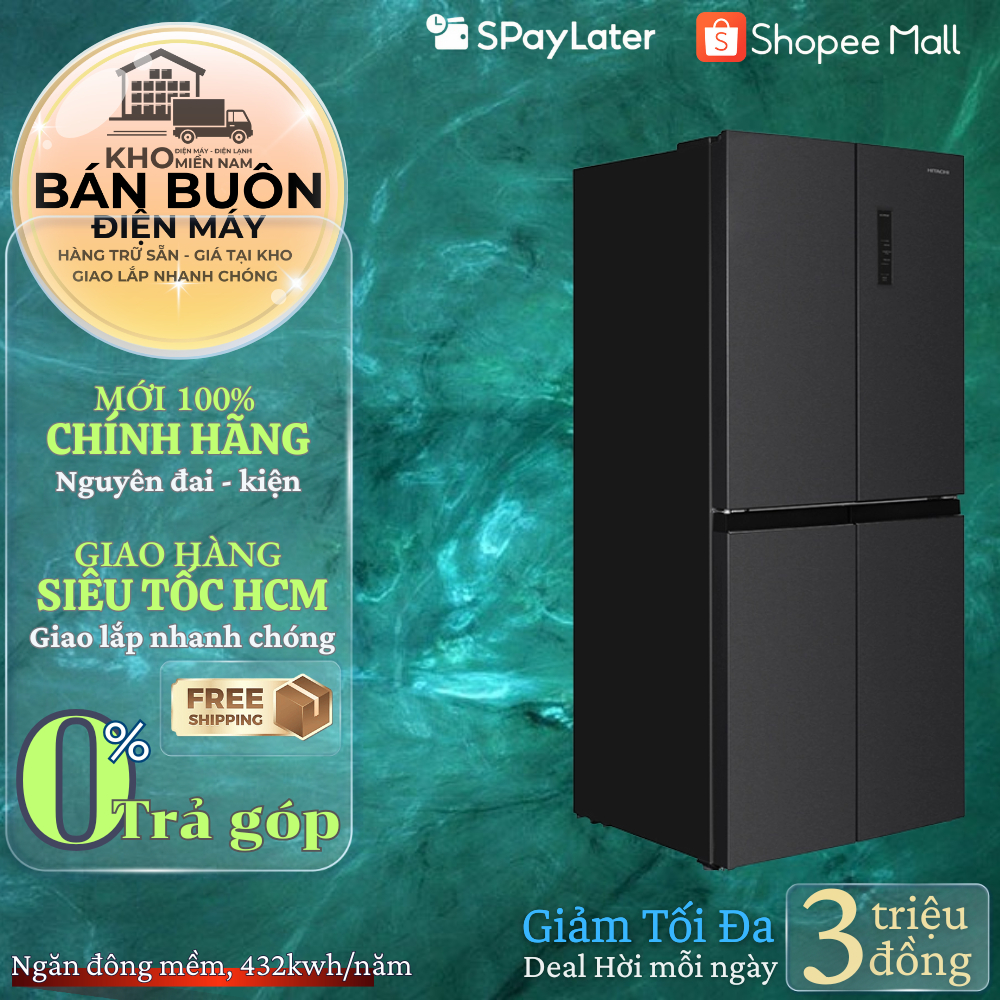 HR4N7522DSDXVN - Tủ lạnh Hitachi Inverter 466 lít Multi Door HR4N7522DSDXVN - Hàng chính hãng