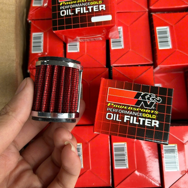 Lọc nhớt thép KN Exciter các đời lưới đỏ K&N EX135 2010 2011 EX150 EX155  HÀNG ĐẸP CÓ SẴN