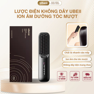  Lược điện duỗi tóc Ubeii không dây ion âm 50 triệu ceramic tourmaline 3 mức nhiệt an toàn 