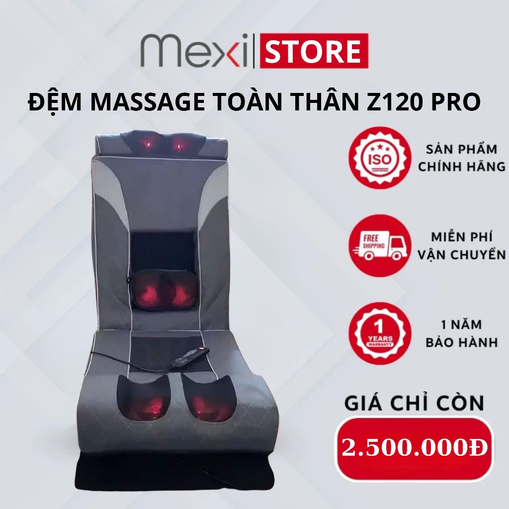 Đệm Massage Toàn Thân Z120 Pro Có Bi Xoay Lưng Cao Cấp, Nệm Thảm Massage Chân, Lưng Và Cột Sống Thế Hệ Mới