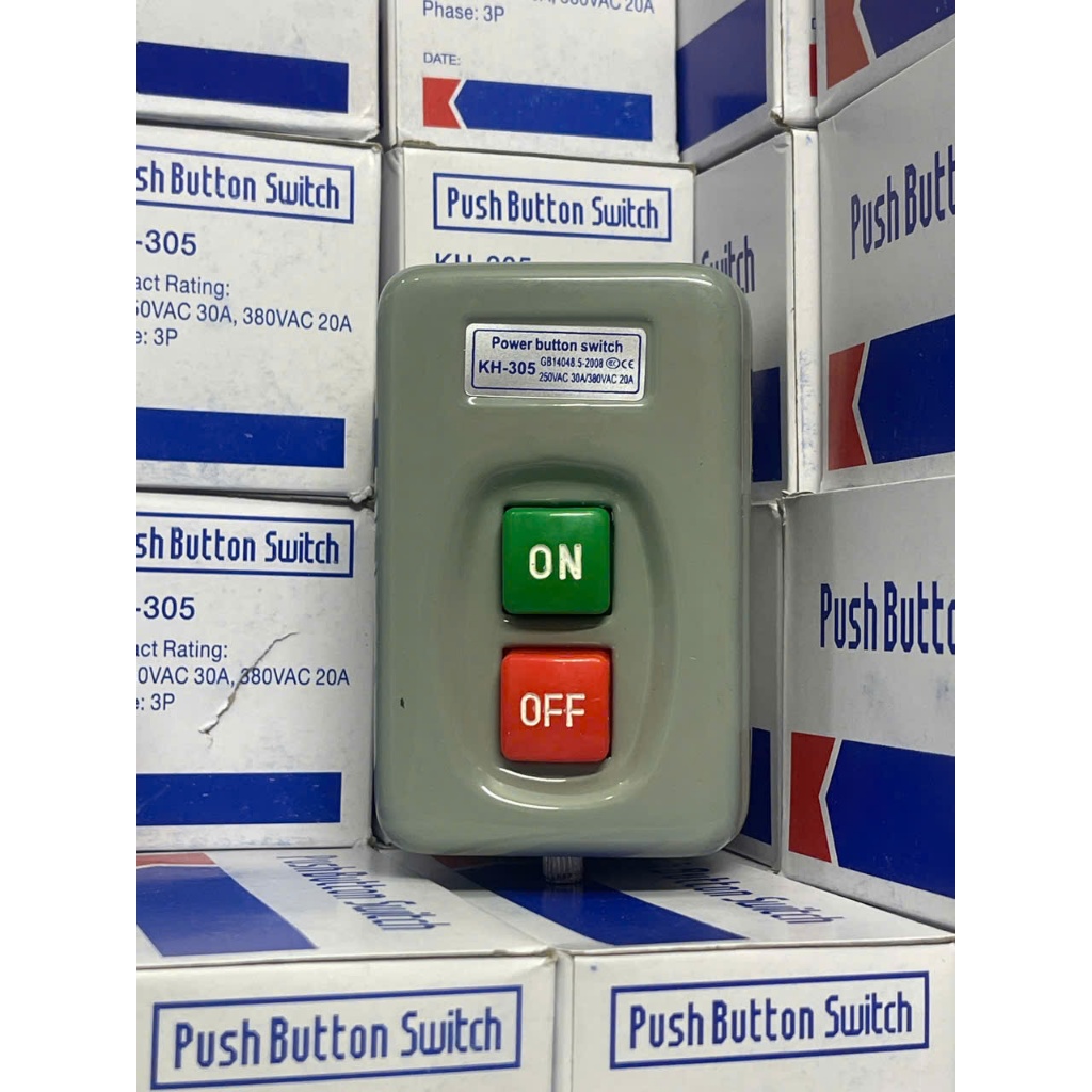 Công tắc nhấn giữ ON OFF 3 pha KH-201, KH-305
