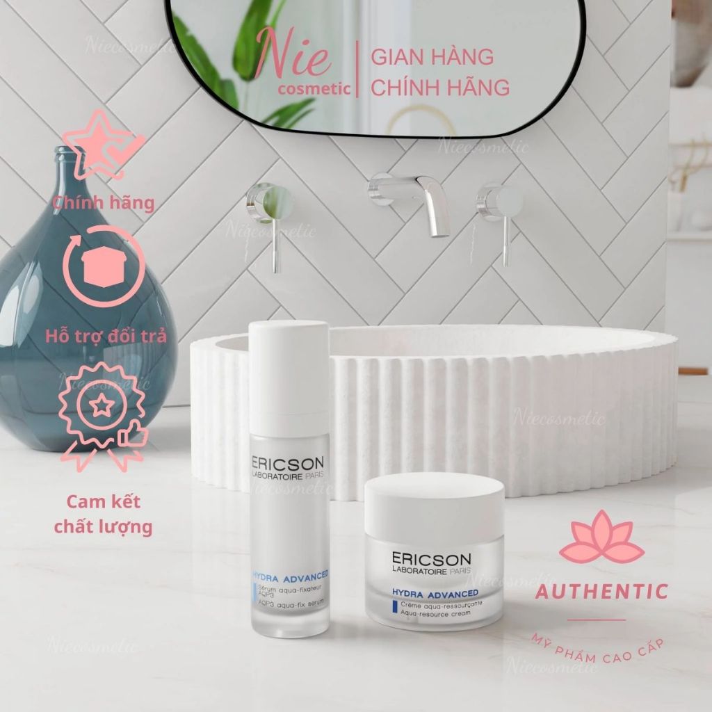 [Công ty] Kem và serum cấp ẩm giữ ẩm bổ sung nước cho da ERICSON LABORATOIRE AQUA RESOURCE CREAM 50M