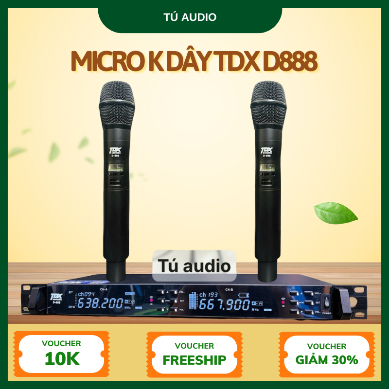 Micro không dây chính hãng TDX D888 phiên bảo cao cấp