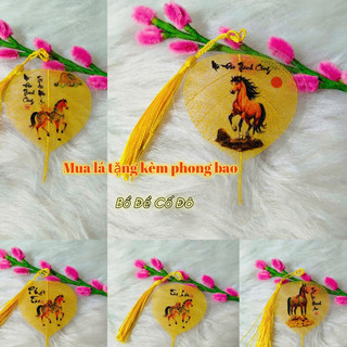 [Tặng kèm phong bao]Lá bồ đề in hình "Ngọ"2026 các mẫu mới dùng để bỏ ốp dt,treo xe
