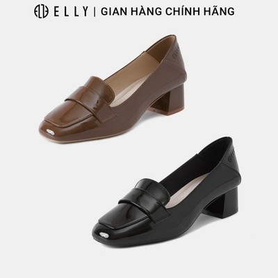 Giày cao gót nữ ELLY EG317 gót vuông 4cm da tổng hợp thời trang công sở