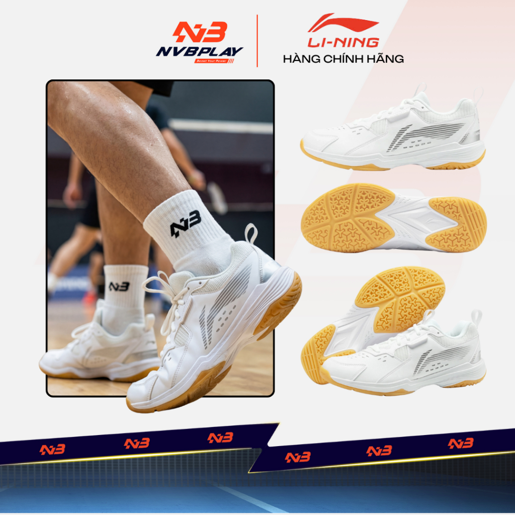 [CHÍNH HÃNG] Giày Thể Thao Unisex LiNing P- AYTT001-5 Trắng - Nhẹ, Êm, Hỗ Trợ Bật Nhảy Tốt