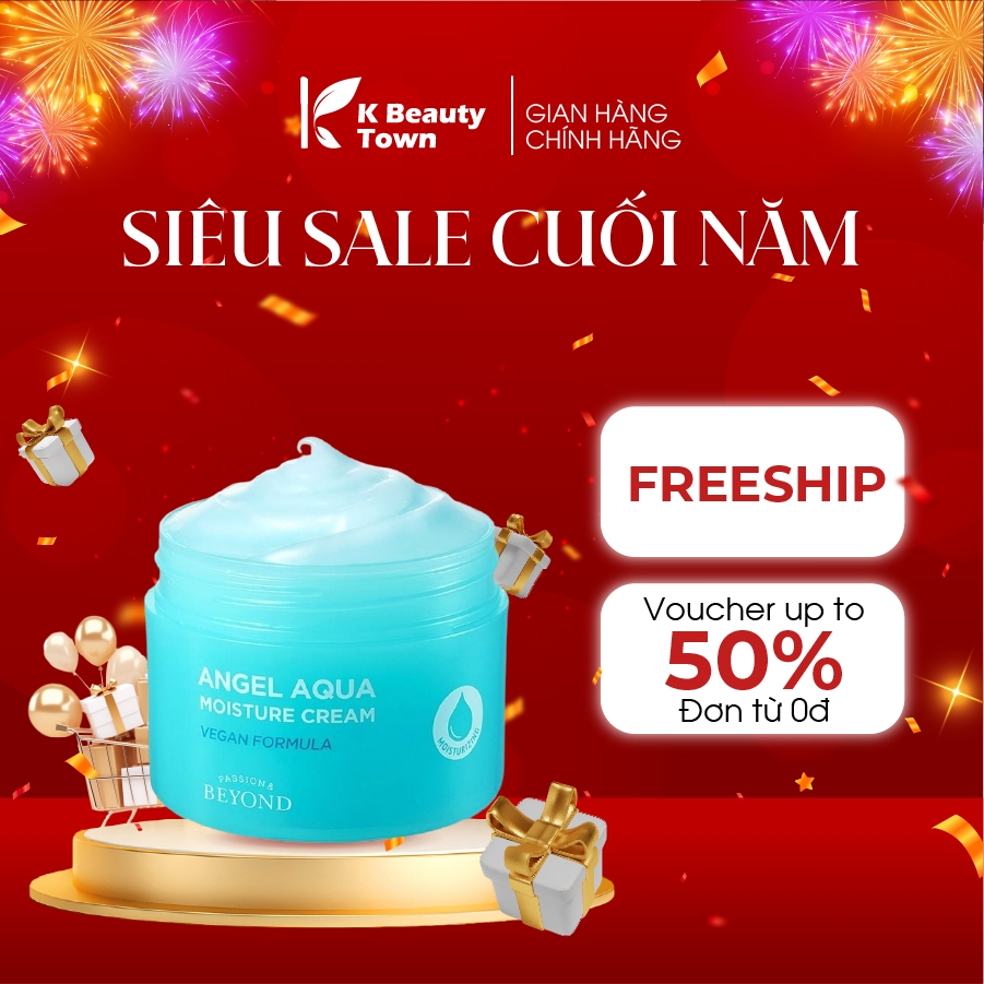 Kem dưỡng ẩm thuần chay cấp nước chuyên sâu Beyond Angel Aqua Moisture Cream x K Beauty Town