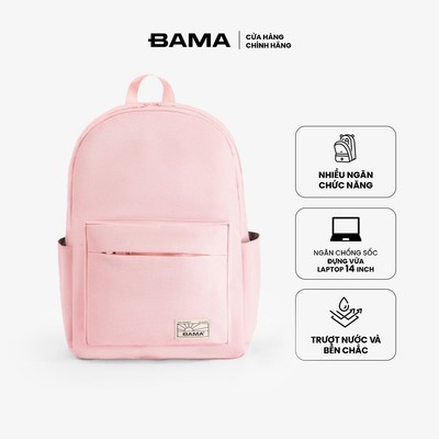 Balo nam nữ đi học đi làm BAMA New Basic Backpack NB110 chống nước nhiều ngăn đựng laptop 13 14 inch
