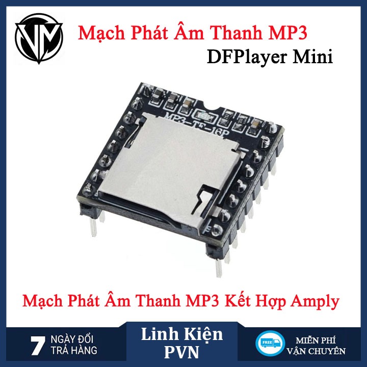 Module Giải Mã DFPlayer Mini JL -24Pin Máy Nghe Nhạc MP3 - Mạch Phát Âm Thanh Kết Hợp Amply