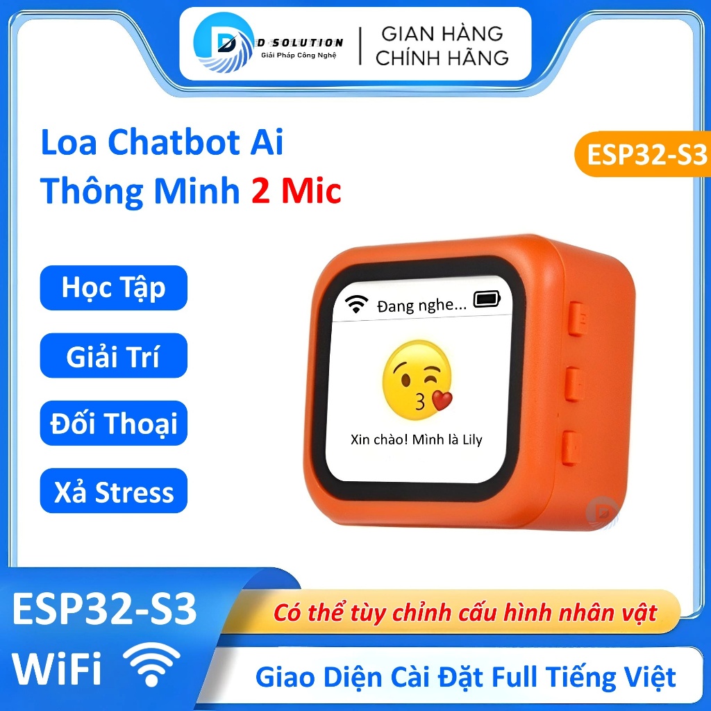 Chatbot AI Xiaozhi Đối Thoại Trí Tuệ Nhân Tạo Học Tập Giải Trí ESP32-S3 Loa Thông Minh