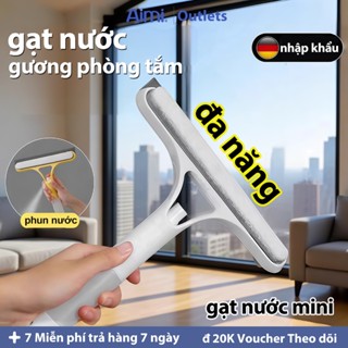 Cây lau kính gạt kính cầm tay thông minh, Gạt gương mini kèm bình xịt, cây chùi kính