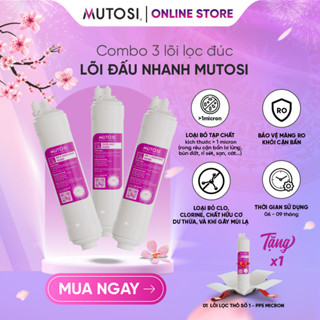 Combo 3 Lõi Lọc Nước Nối Nhanh 1, 2, 3 Mutosi. Thay Được Cả Dòng Karofi, Kangaroo, Hoà Phát,...