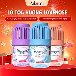  Lọ tỏa hương Lovenose hương thơm tự nhiên dễ chịu khử mùi sáp thơm phòng thế hệ mới 45 ngày - Dung tích 180ml 