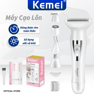  KEMEI Máy Cạo Lông Vùng Kín Nách Bikini Chân Tay Mini Cho Nữ Nam,Tông Đơ Cạo Lông Vùng Kín 