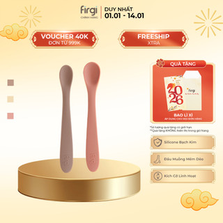  Muỗng  Thìa  Ăn Dặm Platinum Silicone Firgi Hàn Quốc Hai Giai Đoạn Cho Bé  Kèm Hộp Đựng  
