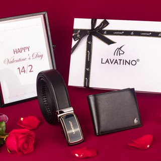  SET QUÀ TRI ÂN –  Set Ví Da Thắt Lưng Nam Fullbox Chính Hãng Lavatino Làm Quà Tặng Valentine WB18-TIMELESS 