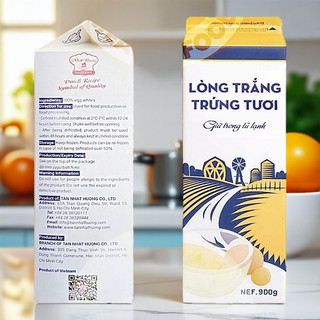 LÒNG TRẮNG TRỨNG GÀ🥚NHẤT HƯƠNG - HỘP 900G Tinh khiết - Tiện lợi - An toàn - Sẵn sàng sử dụng