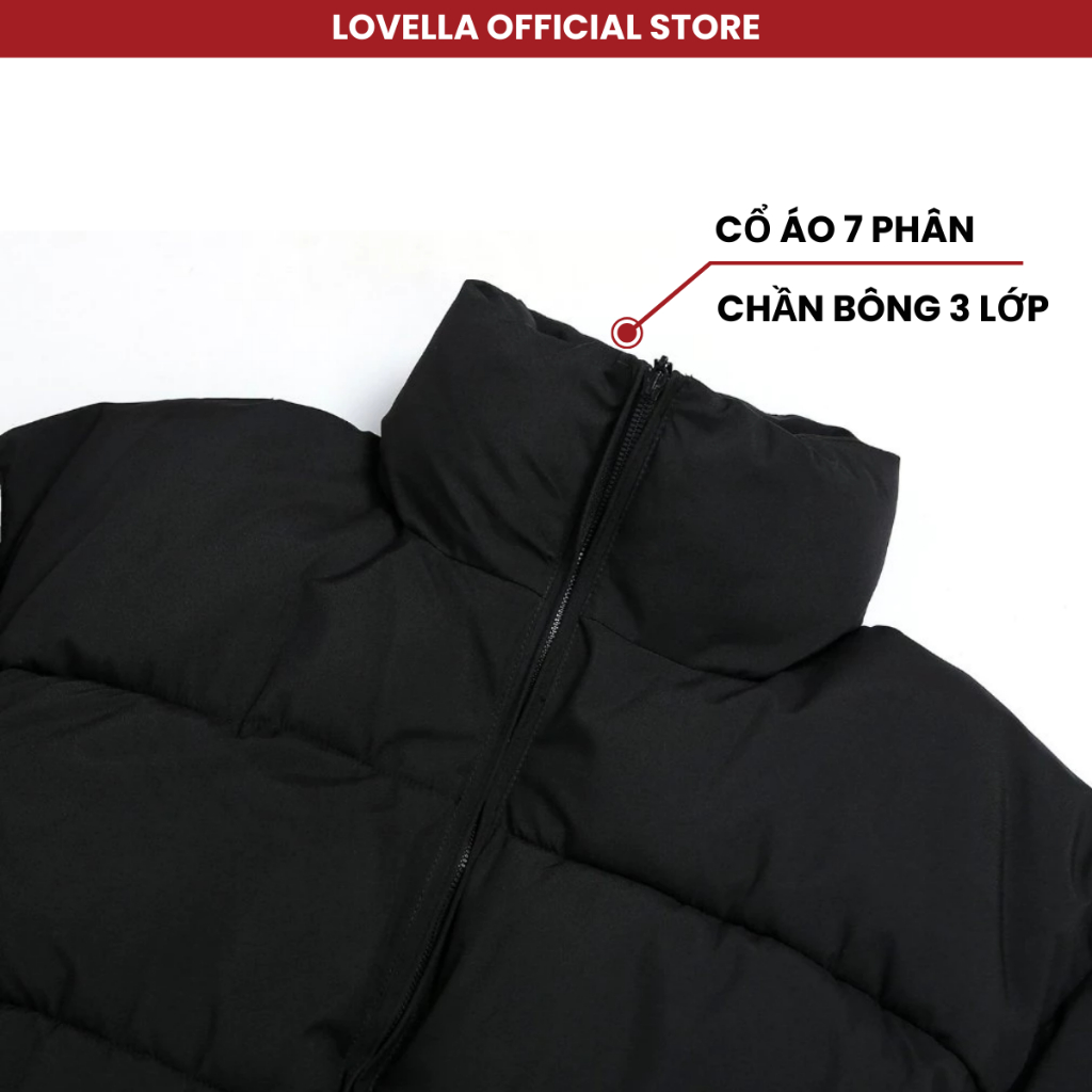 Áo Khoác Phao Thu Đông LOVELLA Dáng Boxy Unisex, Dày Dặn Giữ Ấm, Chống Gió, Phong Cách Hàn Quốc | BigBuy360 - bigbuy360.vn