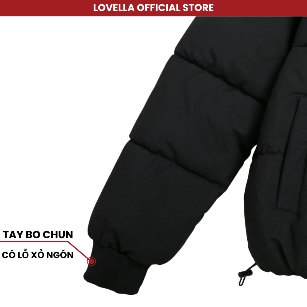 Áo Khoác Phao Thu Đông LOVELLA Dáng Boxy Unisex, Dày Dặn Giữ Ấm, Chống Gió, Phong Cách Hàn Quốc | BigBuy360 - bigbuy360.vn