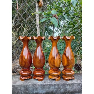 cặp lục bình, đôi tỳ bà gỗ tràm cao 30cm