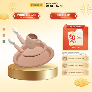  Bộ 4 Dụng Cụ Ăn Dặm Silicone Viền Xoắn Standard145 