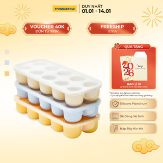  Khay Silicone Trữ Đông Thực Phẩm Ăn Dặm Cho Bé 10 Ngăn Standard145 Hàn Quốc 