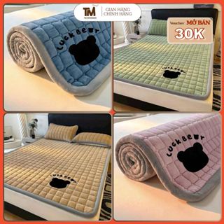   VOUCHER 30K 12 12  Thảm Nỉ Nhung Kèm 2 vỏ gối Ga Trải Giường Trải Sàn Yuki Gấu Bear – Dây Chun Cố Định 4 Góc 