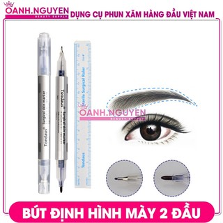 Combo Bút Định Hình Lông Mày 2 Đầu + Bút Xóa Chuyên Dụng