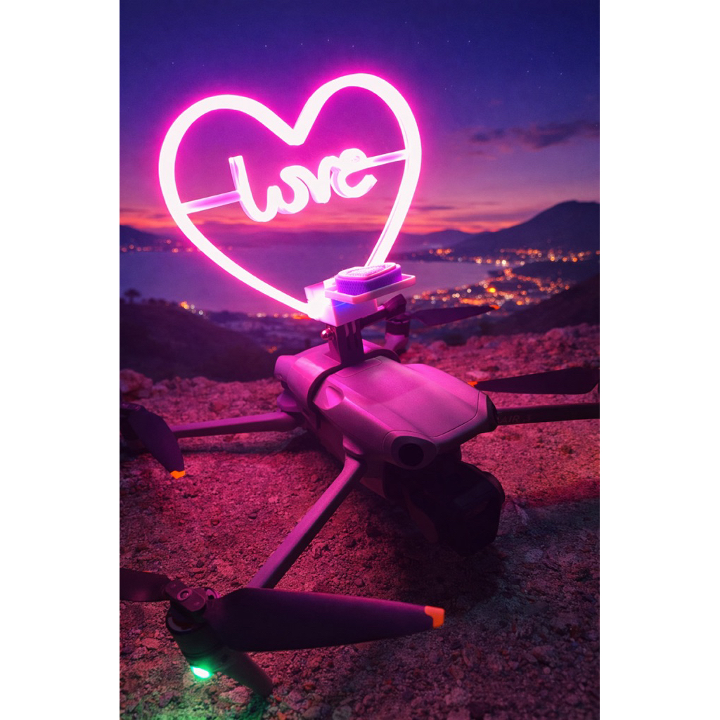 Đèn Tim Cầu Hôn Flycam-fpv - Hot 2025 - Có đế gắn các loại