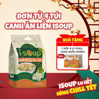  Canh rau củ nấu nấm ăn liền I-Soup  túi 05 viên - Viên Súp Sấy Thăng Hoa 